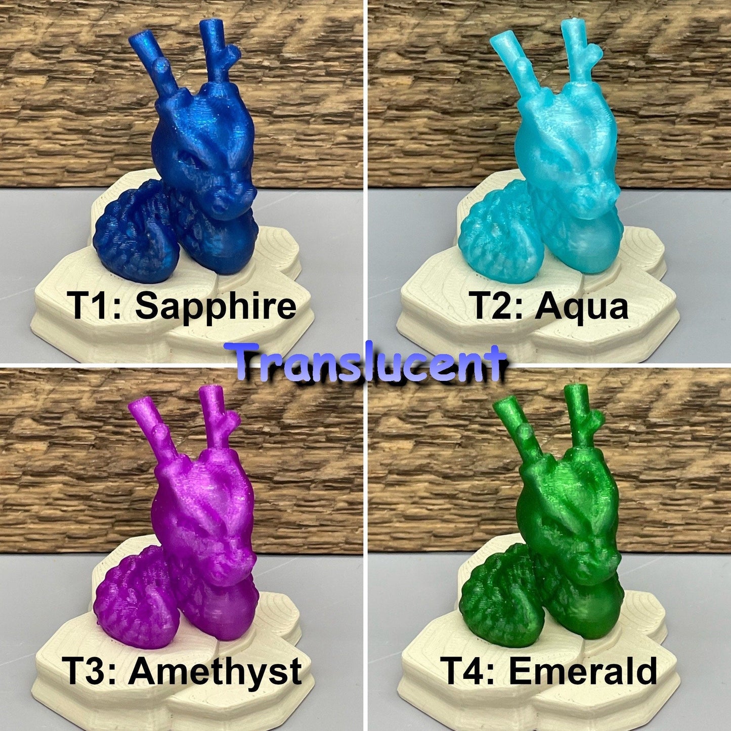 Beautiful Serenity Dragon! - 3D Printed. Premium Colors! Cute and Calming Desk Pet!