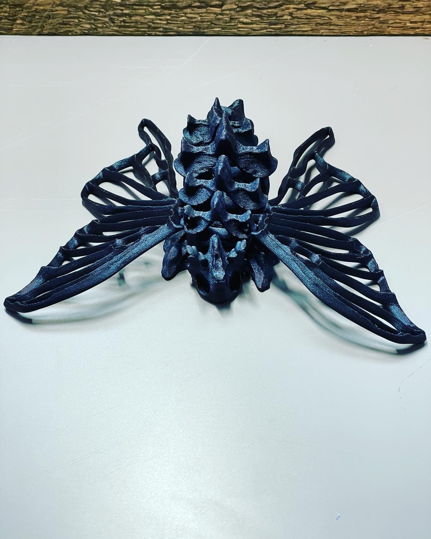 Articulated Bone Moth - 3D Printed. Premium Colors! Cute and Creepy Moth Skeleton!