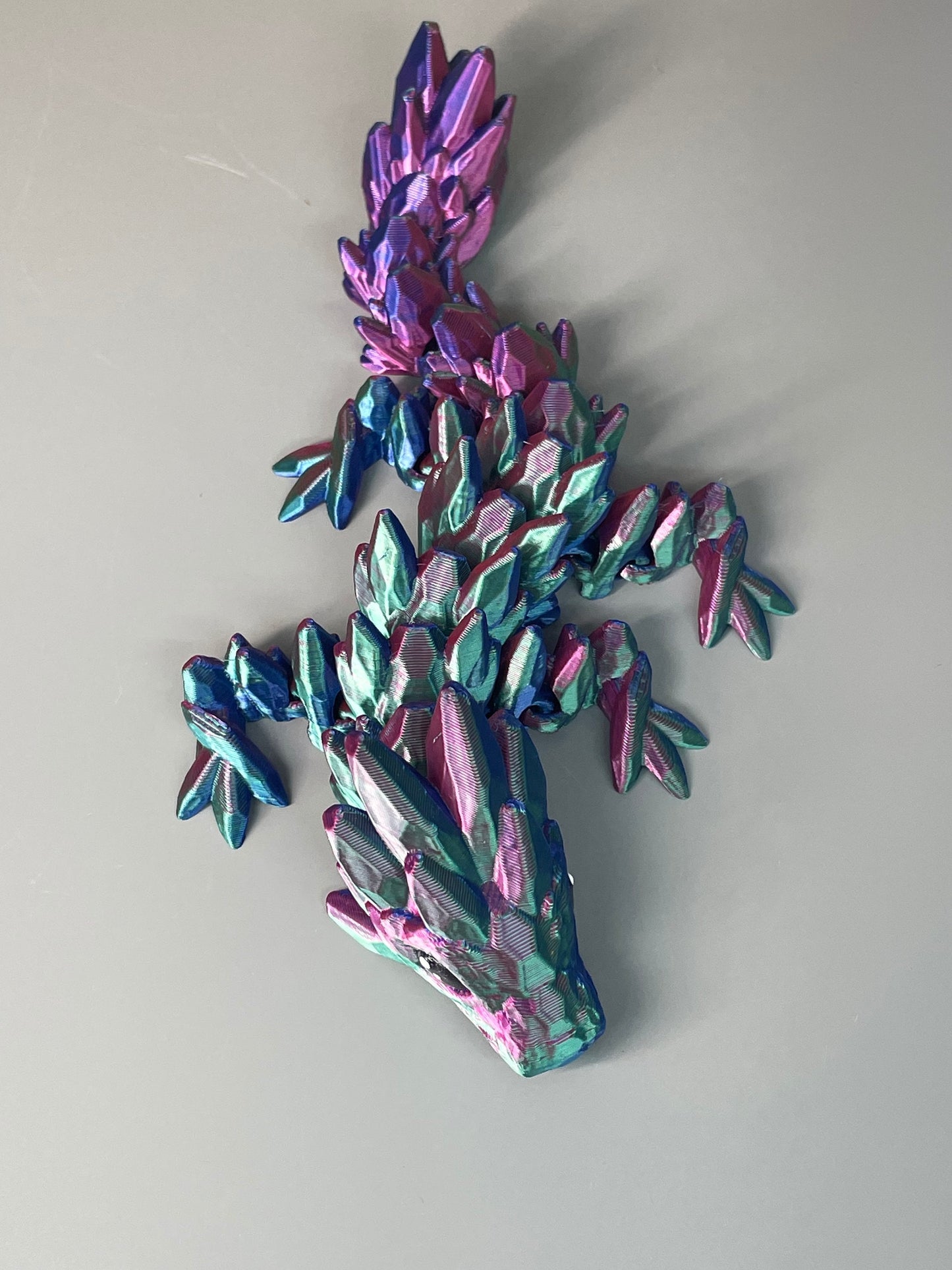 Articulated Baby Gemstone Dragon! - 3D Printed. Premium Colors! Cute DnD Desk Pet!