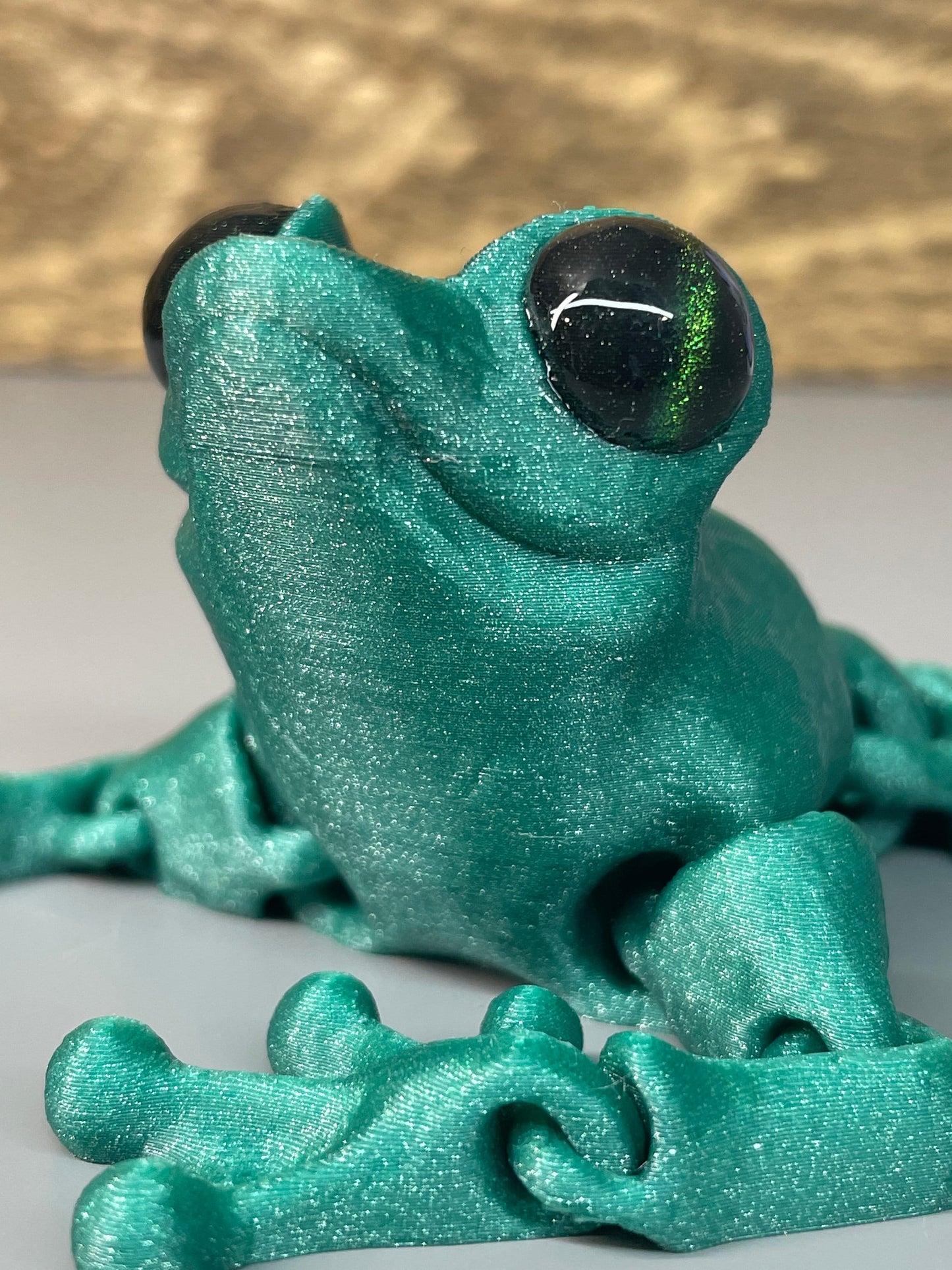 Articulated Frog! - 3D Printed. Premium Colors! Cute Li’l Desk Pet!