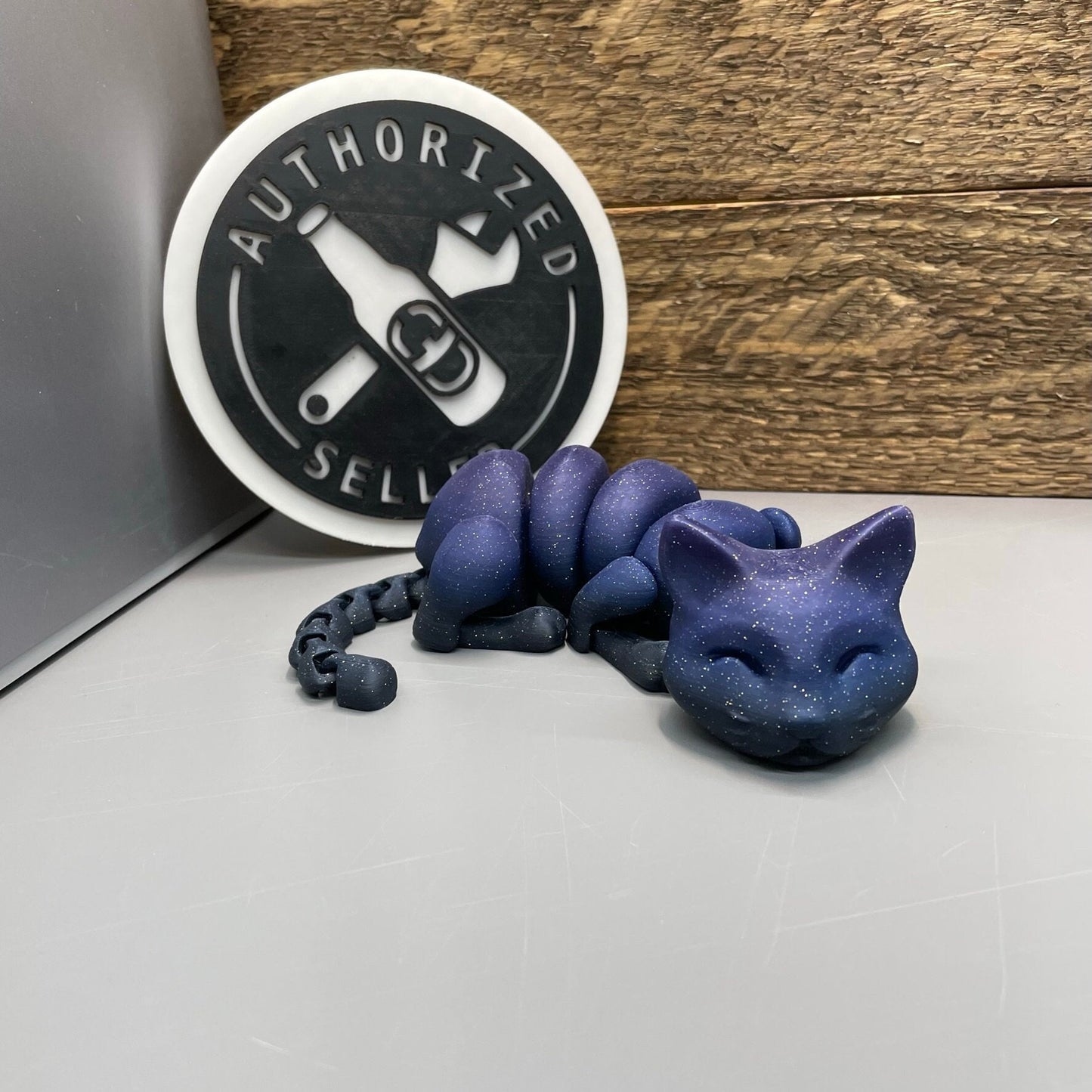 Large Articulated Fidget Cat! Super Cute Desk Toy. 22 Color Choices!