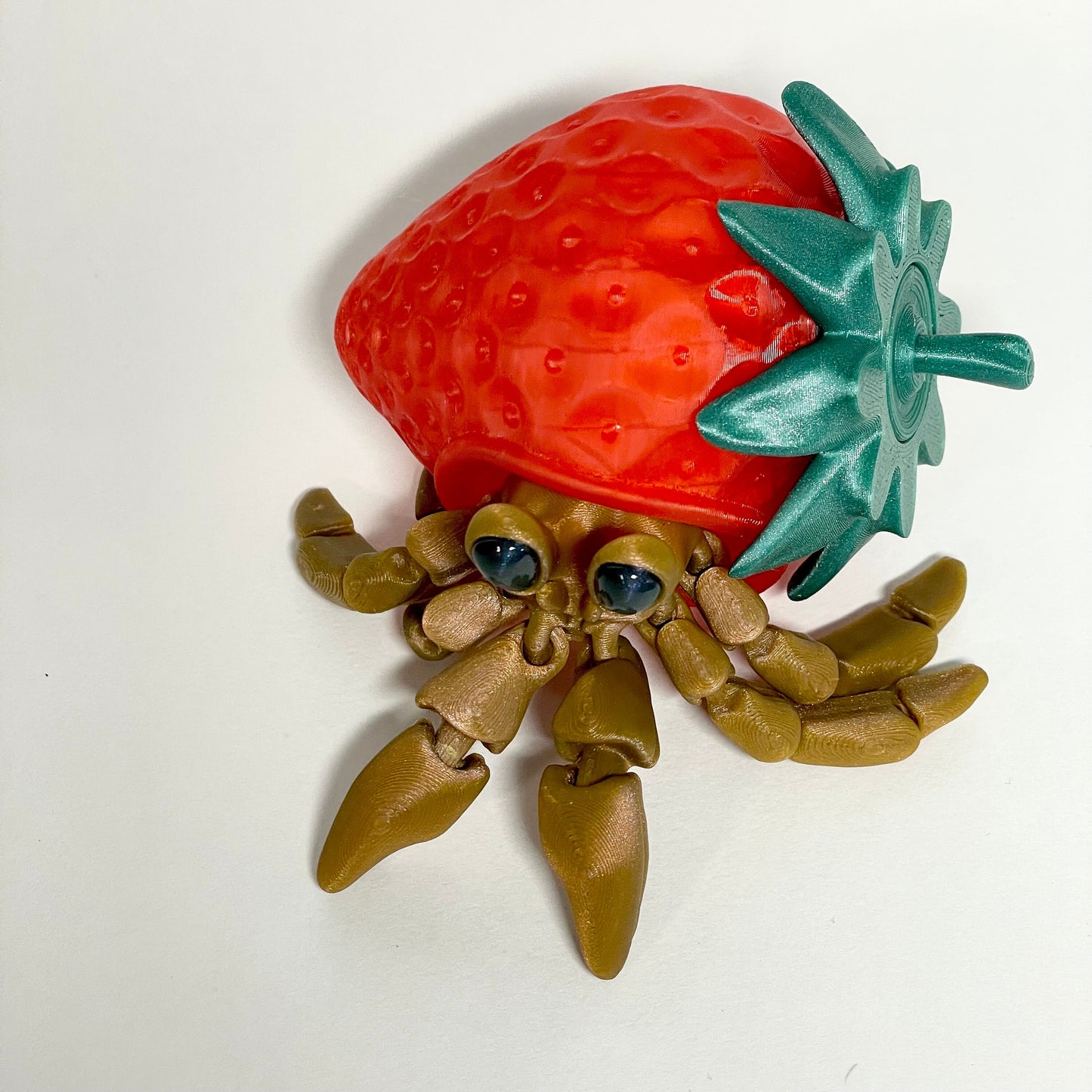 Adorable Strawberry Crab! Cute 3D Printed Under the Sea desk pet.