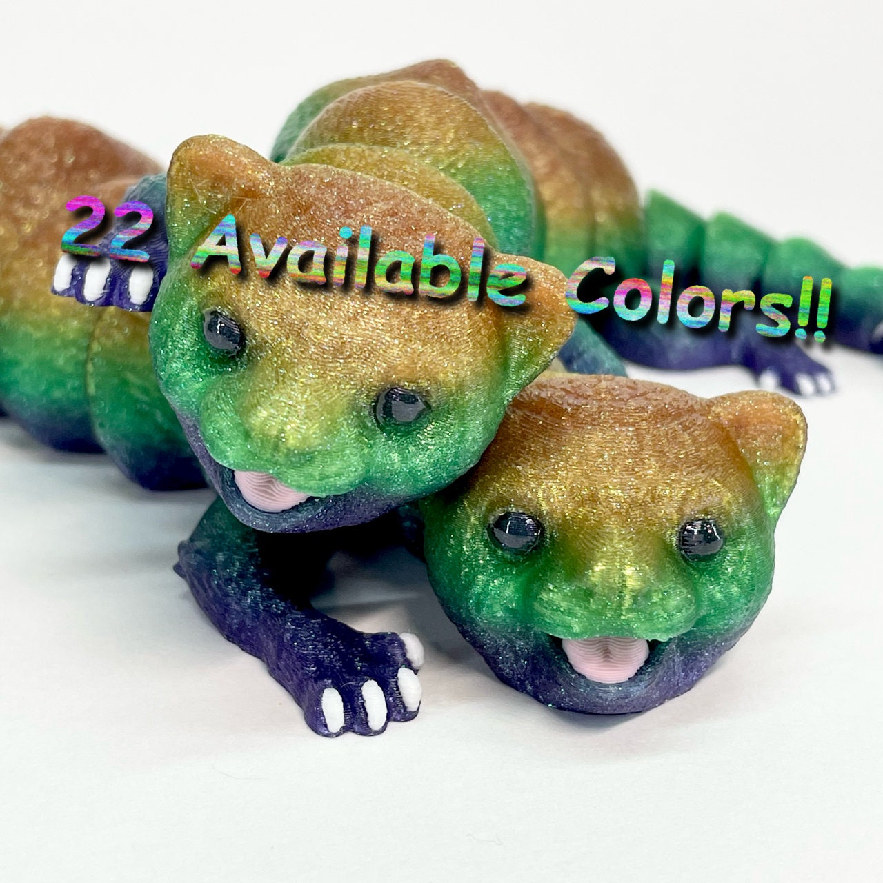 Adorable Baby Ferret! 3D Printed flexi fidget toy! Cute desk pet