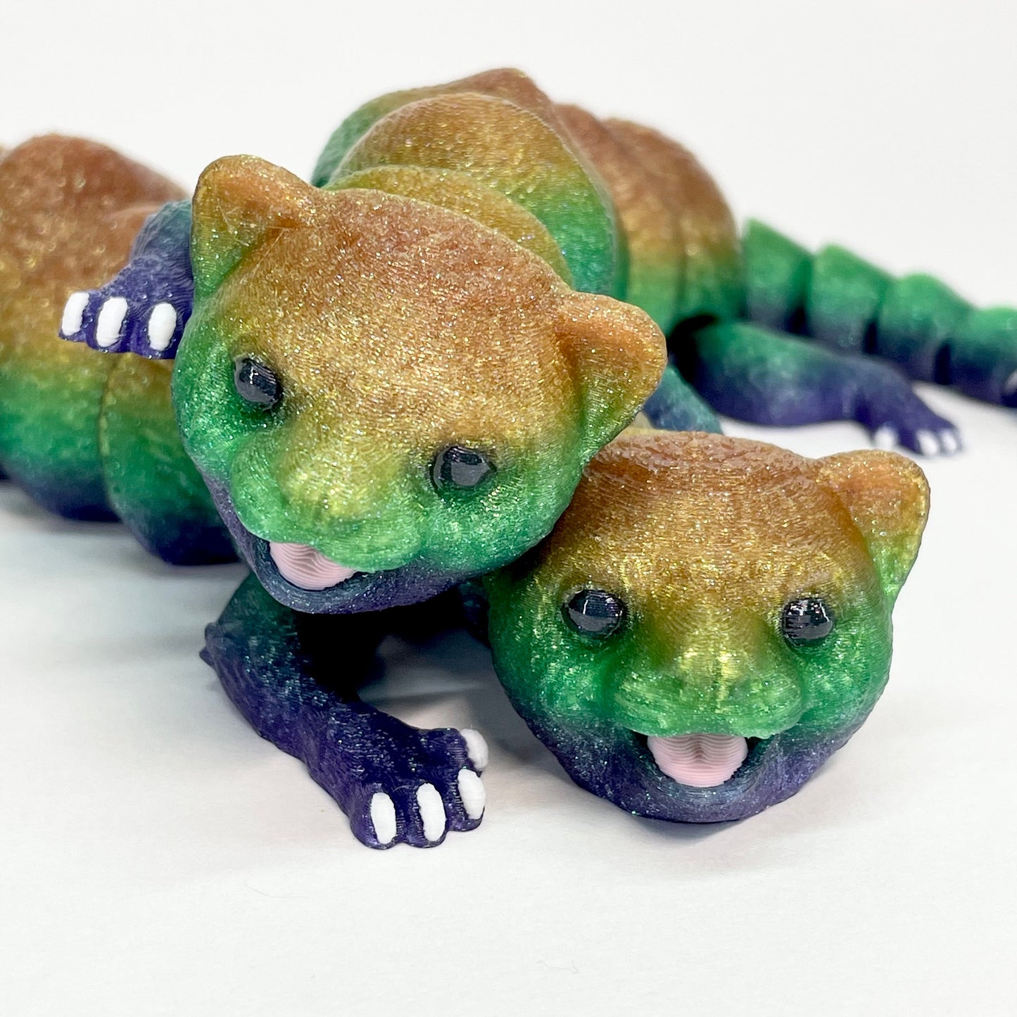 Adorable Baby Ferret! 3D Printed flexi fidget toy! Cute desk pet