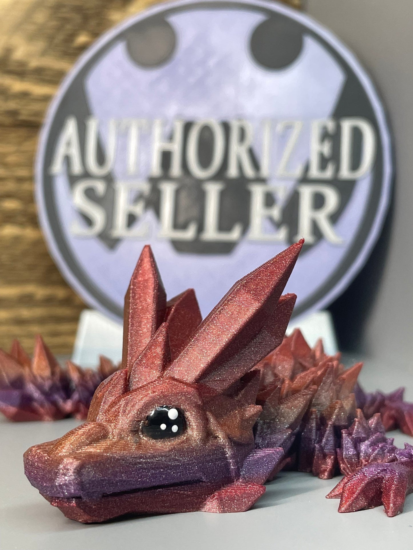 Articulated Baby Crystal Dragon! - 3D Printed. Premium Colors! Cute DnD Desk Pet!