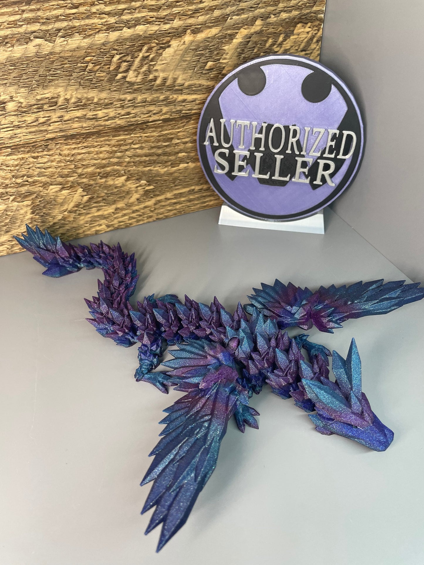 Articulated Winged Crystal Dragon! - 3D Printed. Premium Colors! Cute DnD Desk Pet!