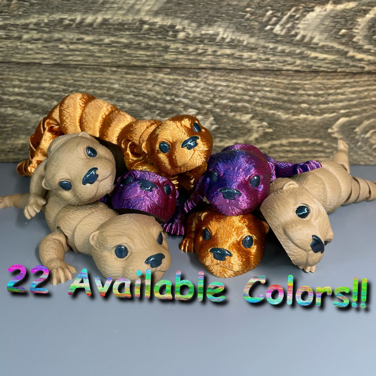 Cute Baby Otter! 3D Printed flexi fidget toy!
