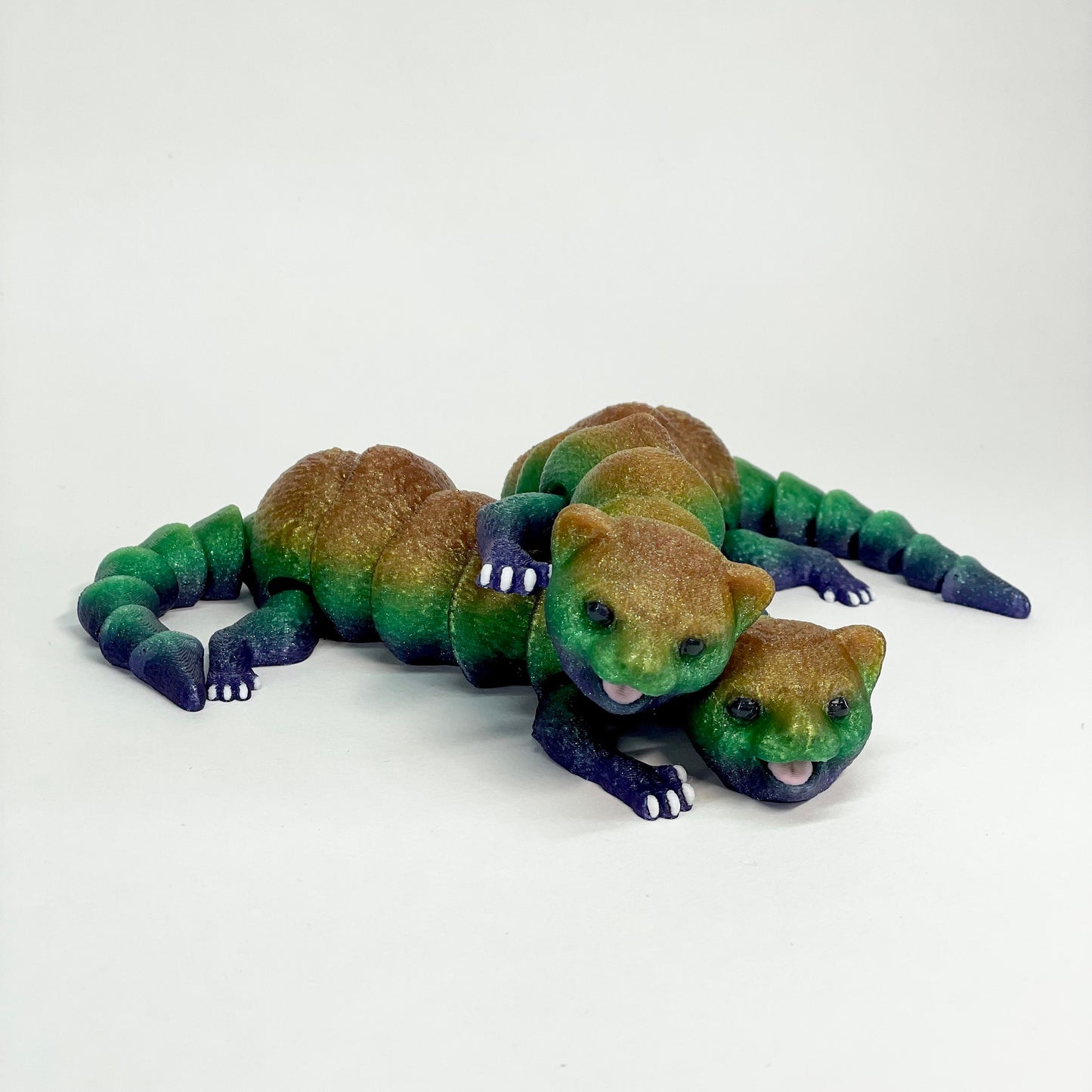 Adorable Baby Ferret! 3D Printed flexi fidget toy! Cute desk pet