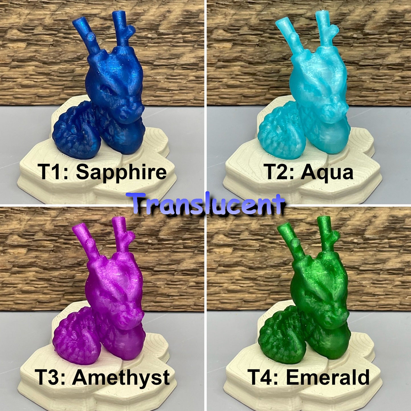 Articulated Baby Crystal Dragon! - 3D Printed. Premium Colors! Cute DnD Desk Pet!